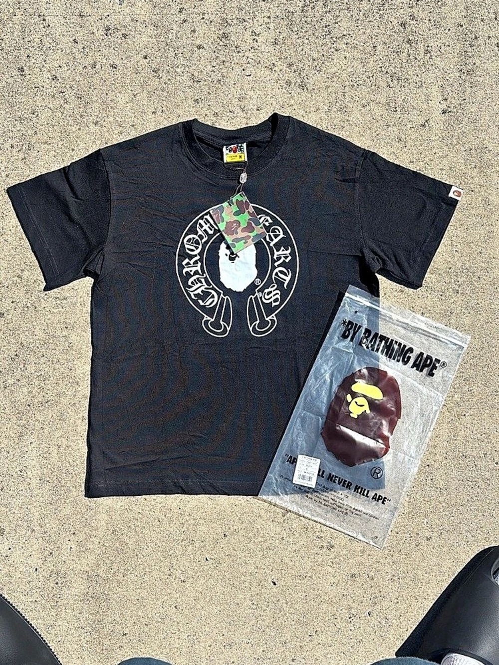 A Bathing Ape x Chrome Hearts BAPE x Chrome Hearts Baby Milo T-Shirt Black